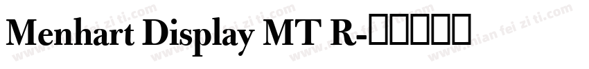 Menhart Display MT R字体转换